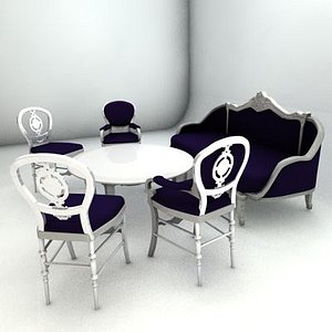 3d seatting romantic group chair