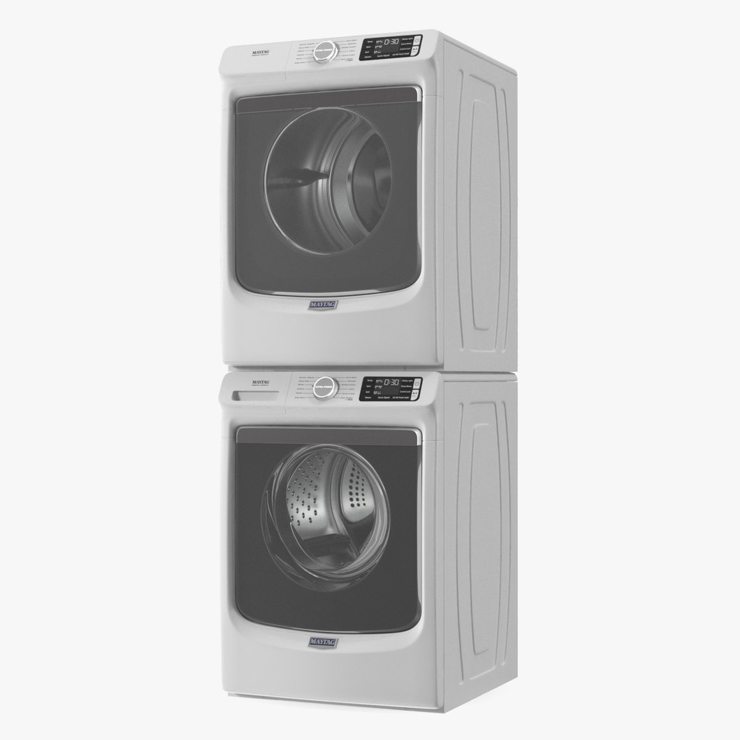 3D Maytag Washer and Dryer Set White model TurboSquid 2062578