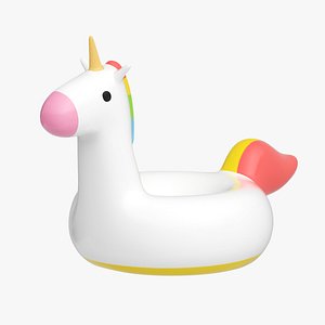 Unicorn Pool Float Inflatable Toy Swimming Tube 3D model