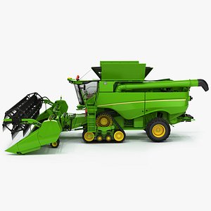 tracked combine harvester 3D