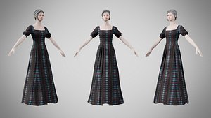 Dress 27 Abstract Sound Wave 3D model