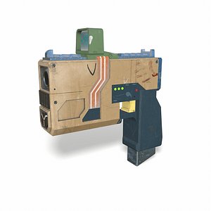 cartoon sci fi gun Low-poly
