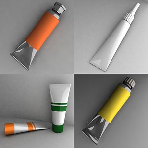 3d painting tube model