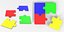 3D 2x2 jigsaw puzzle pieces