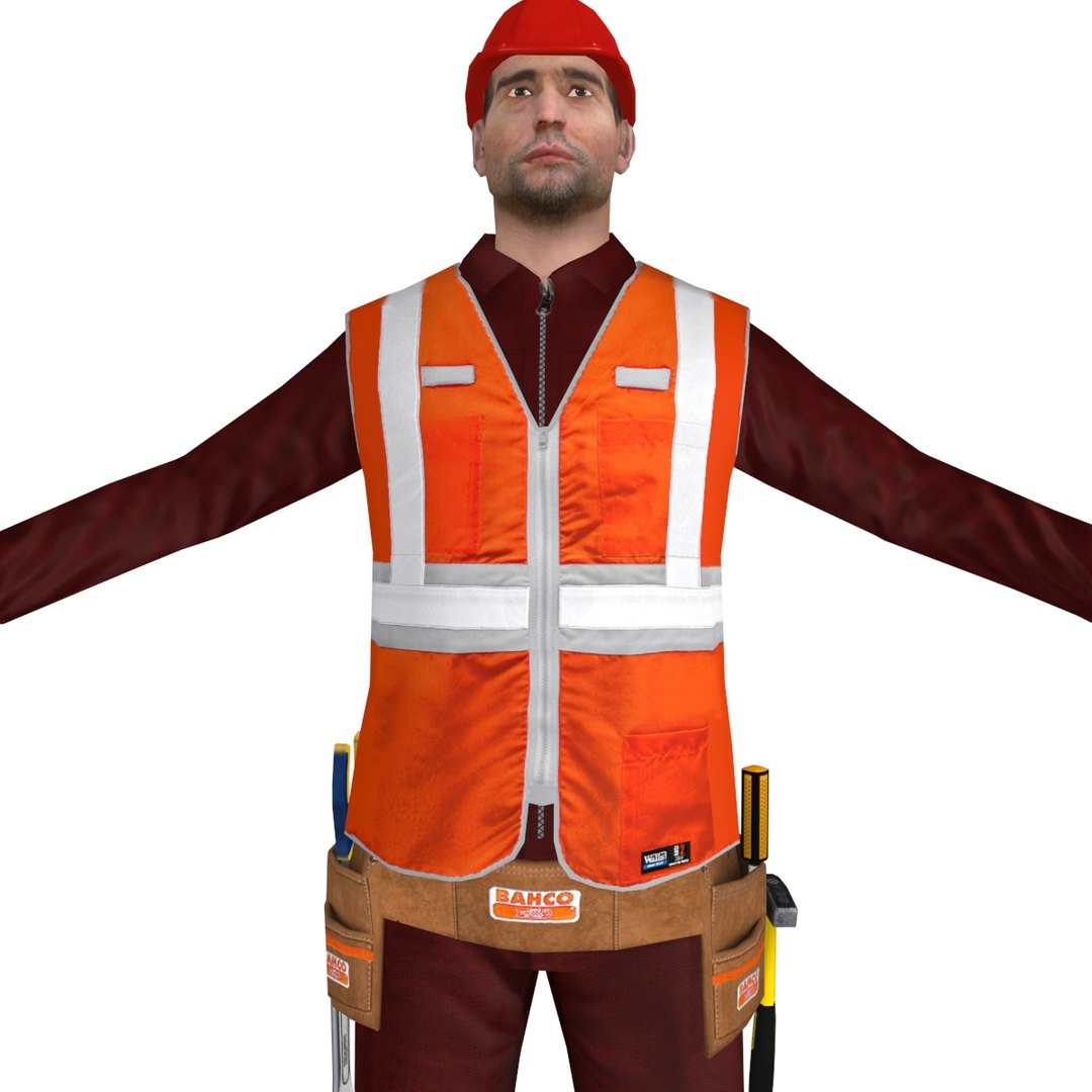Worker Man 3d Model