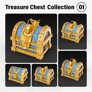 Low Poly Treasure Chest Collection - Set 1