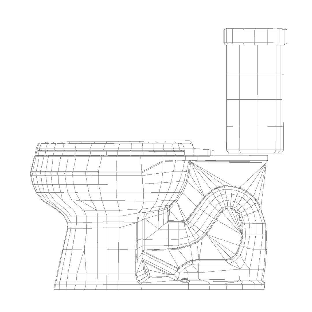 3D Model Toilet Polys Realistic TurboSquid 1276742