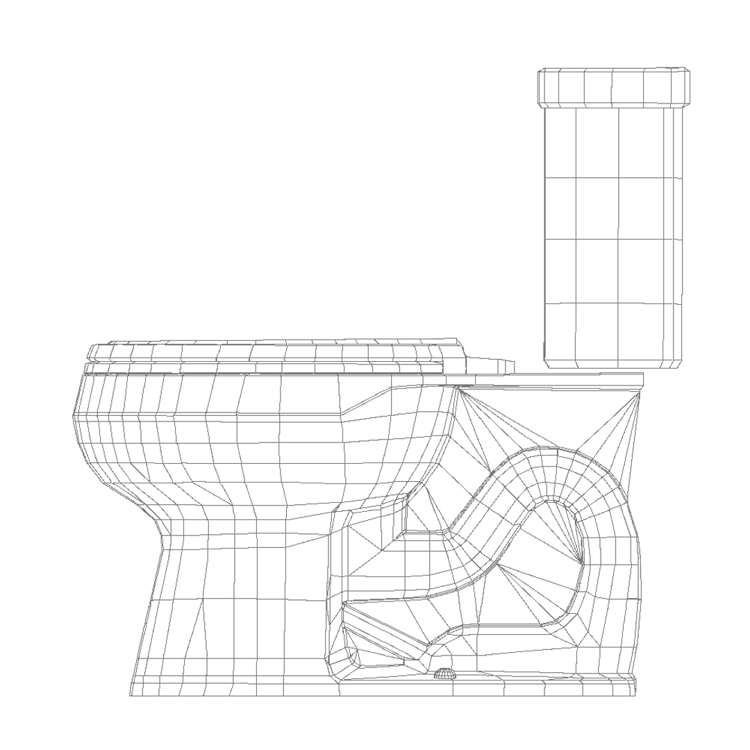 3D model toilet polys realistic TurboSquid 1276742