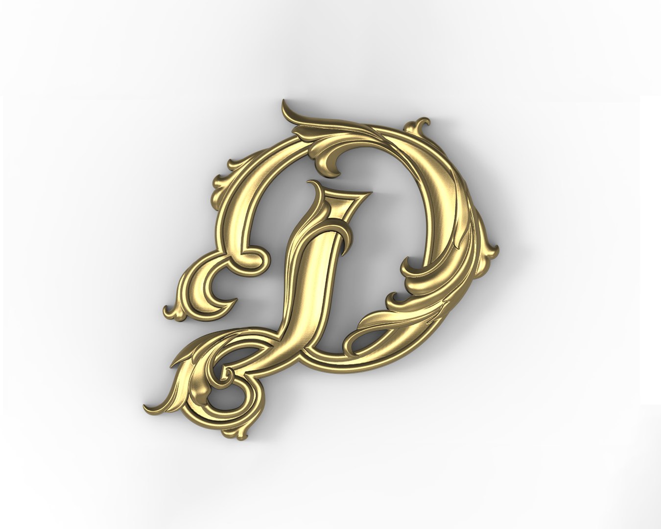 3D Letter D floral - TurboSquid 2167637