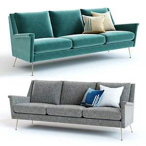 3D west elm carlo sofa model