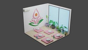 Yoga Room 19 Low-poly 3D model 3D