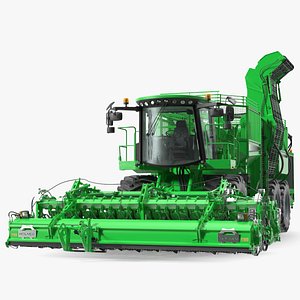 Beet Harvesting Machine Green 3D model