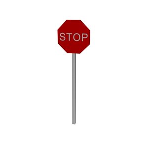 3d stop sign