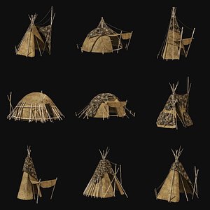3D PRIMAL HUNTER NATIVE SAVAGE HUNTER TENT SHELTER COLLECTION