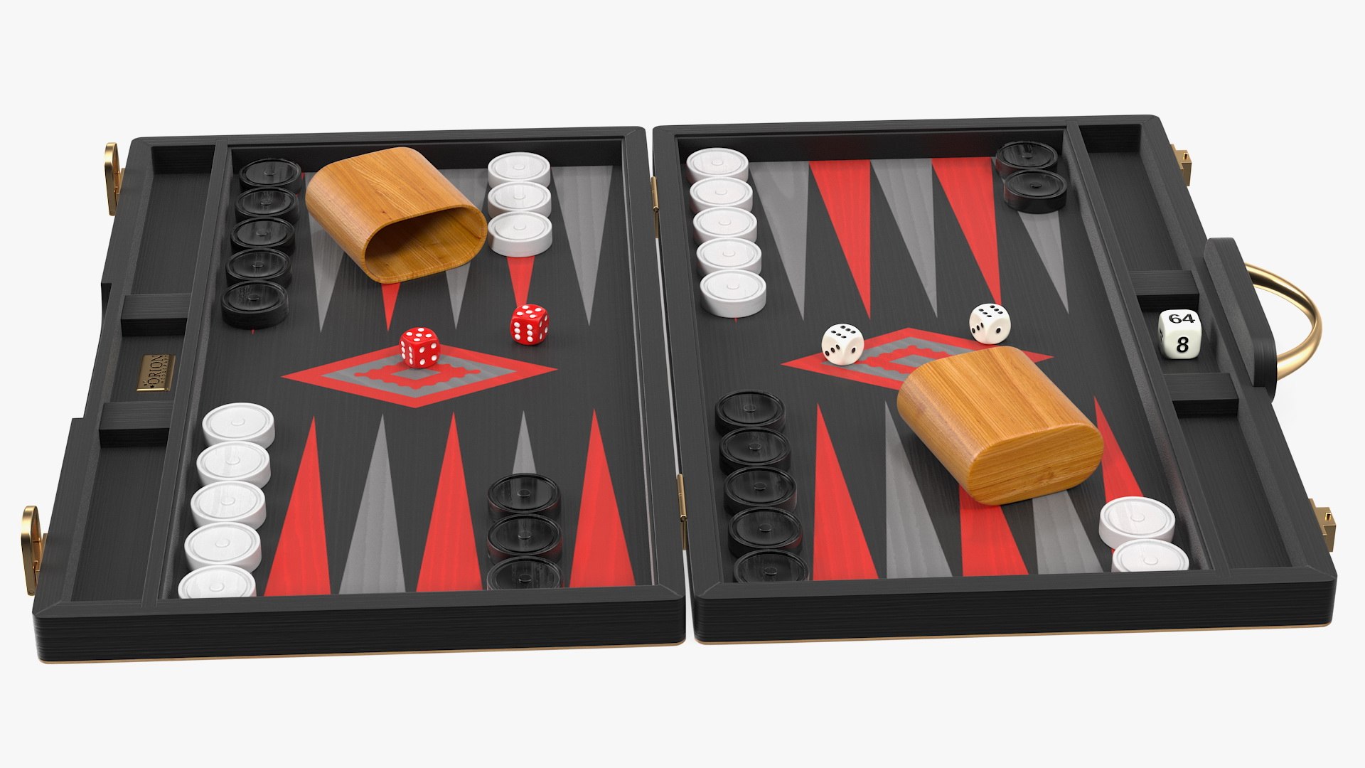 Black Backgammon 3D model preview