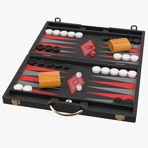 3D black backgammon