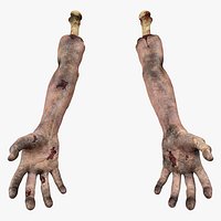 Bloody Zombie Arms Rigged for Cinema 4D