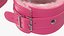 Leather Handcuffs Pink with Fur
