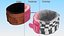 Leather Handcuffs Pink with Fur