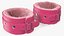 Leather Handcuffs Pink with Fur