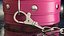 Leather Handcuffs Pink with Fur