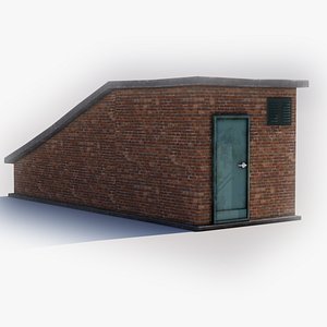 3D model Rooftop Stairs09
