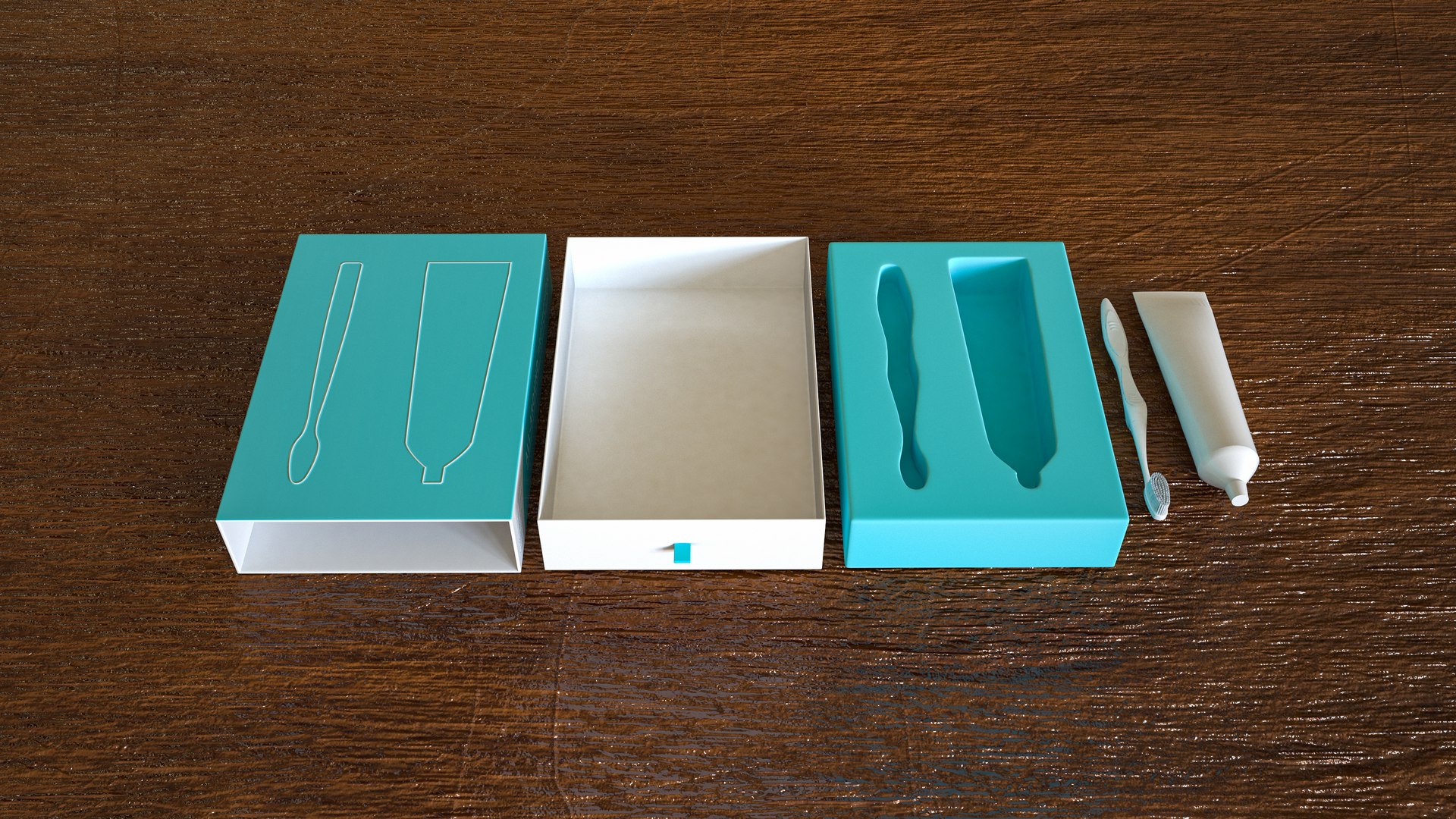 Packaging box Toothbrush Toothpaste 3D model TurboSquid 1724573