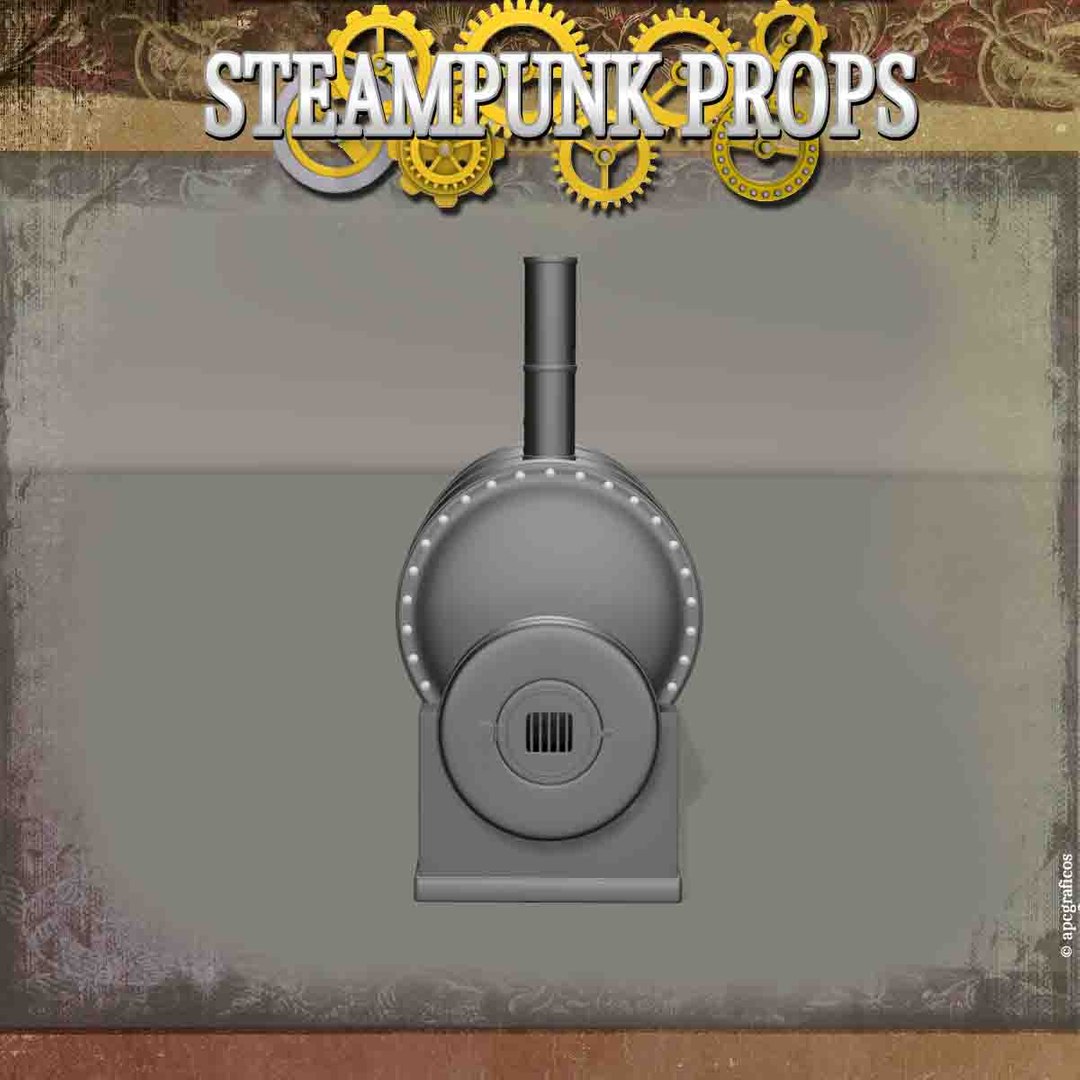3D model steampunk steam engine - TurboSquid 1259504