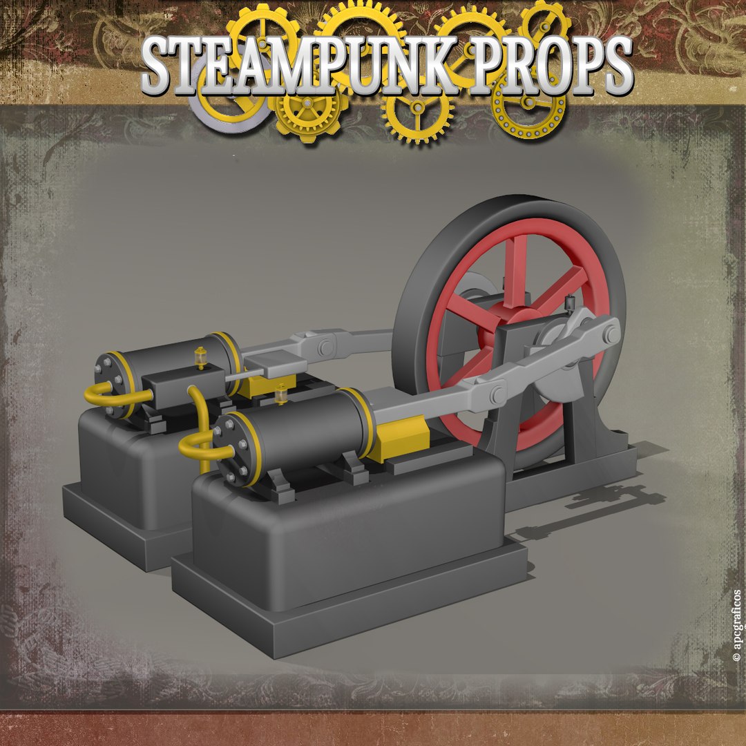 3D model steampunk steam engine - TurboSquid 1259504