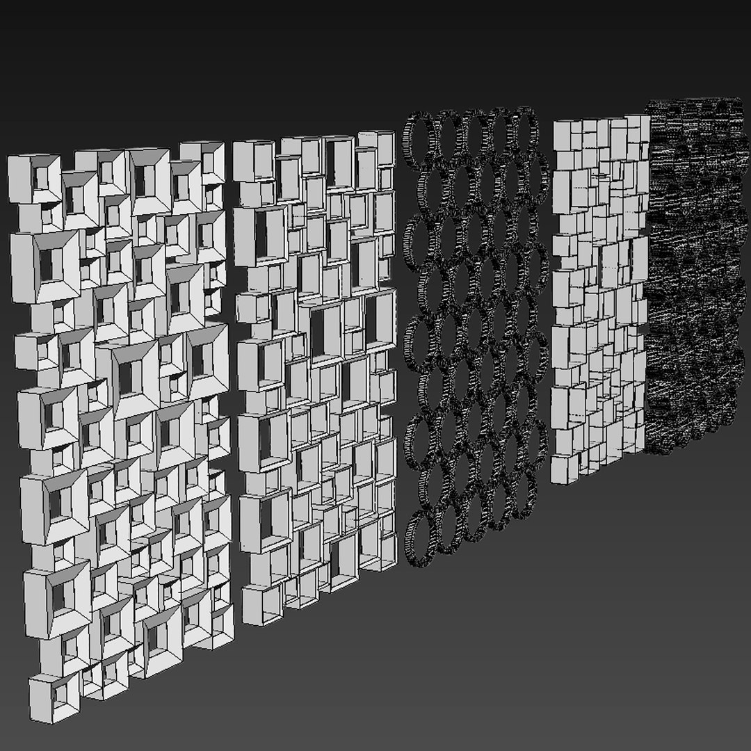 3D Model Decorative Partition Set 03 - TurboSquid 1410544