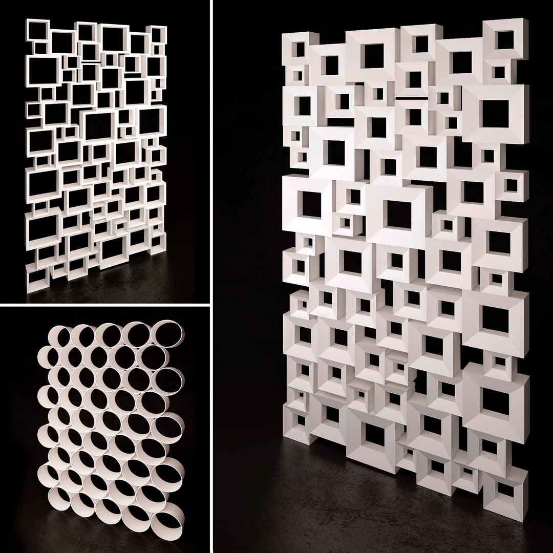3D Model Decorative Partition Set 03 - TurboSquid 1410544