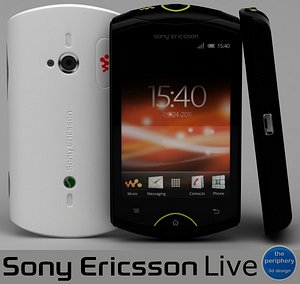 3d model sony ericsson live black