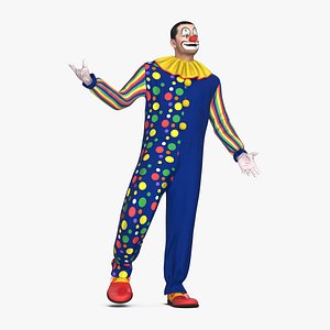 3D model funny clown standing pose