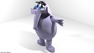 cartoon toon elephant obj