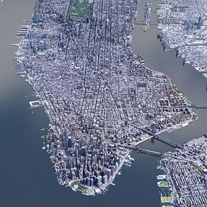 Manhattan low-poly version Year 2021