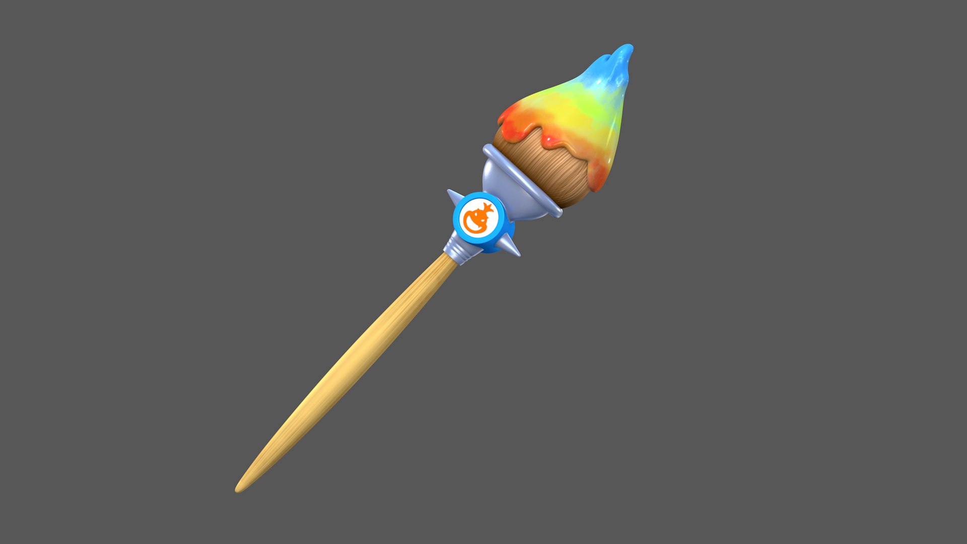 modèle 3D de Pinceau magique Bowser Jr Mario Assets TurboSquid 1694051