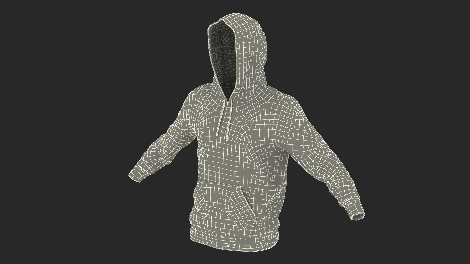 3D Hoodie Raised Hood Model TurboSquid 1442843