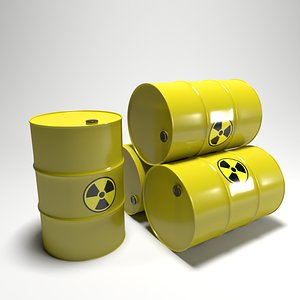 3D clean yellow barrel model