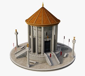 3D Roman Mini Temple