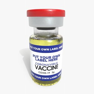 Vaccine Vial - Put your own label and colors model