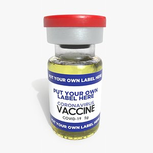 Vaccine Vial - Put Your Own Label and Colors