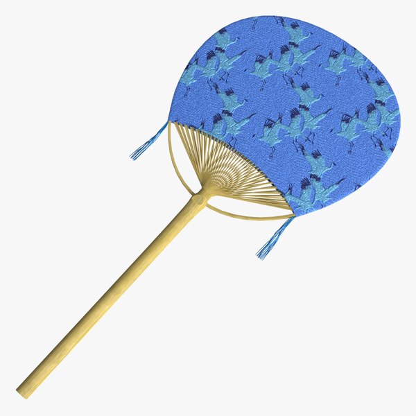 Japanese Hand Fan Uchiwa 01 3D model