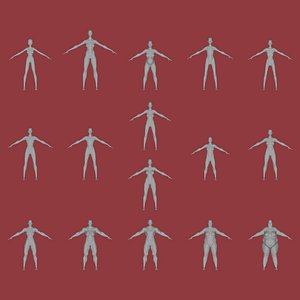 16 female characters with same mesh