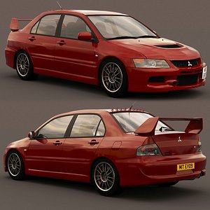 mitsubishi lancer evolution evo 9 mr 2006 3D model