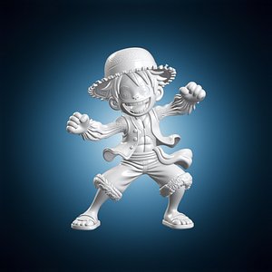 3D Monkey D Luffy Fan Art Sculpture