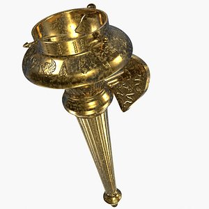 Medieval torch 3D model