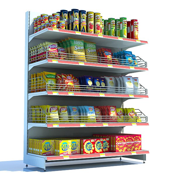 chips shelf 3d max
