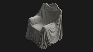 Covered Classic Armchair 01 3D model