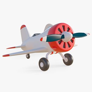 3D model cartoon toy airplane