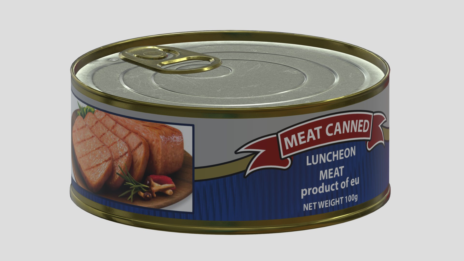 Meat Canned Low Poly 3D Model - TurboSquid 2274118